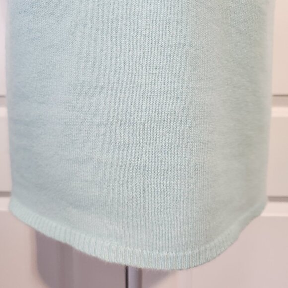 Women's Chadwick's Cyan Cashmere Sleeveless Turtleneck Size Large - Picture 4 of 11